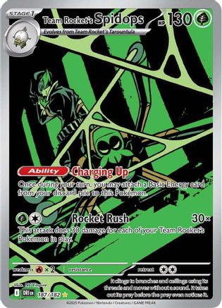 Team Rocket's Spidops 187/182 - Holofoil SV10 Destined Rivals