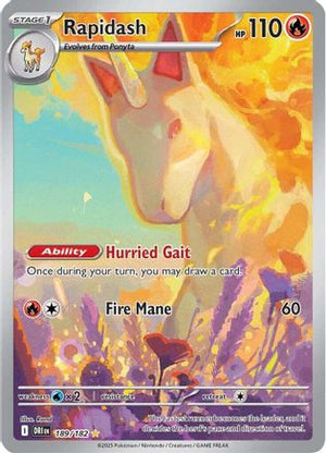 Rapidash 189/182  - Holofoil SV10 Destined Rivals - Illustration Rare