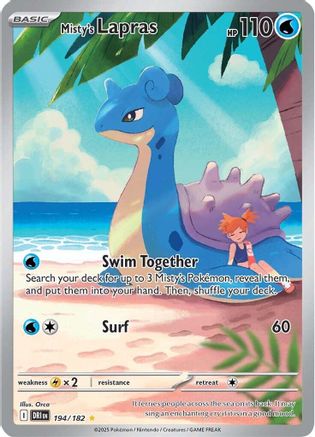 Misty's Lapras 194/182 - Holofoil SV10 Destined Rivals
