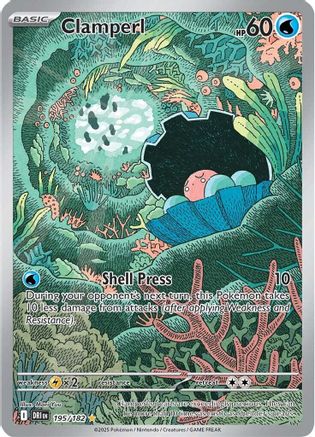 Clamperl 195/182 - Holofoil SV10 Destined Rivals