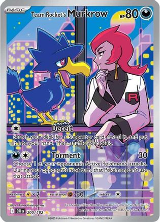 Team Rocket's Murkrow 200/182 - Holofoil SV10 Destined Rivals