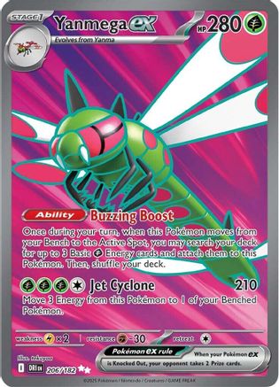 Yanmega ex 206/182 - Holofoil SV10 Destined Rivals