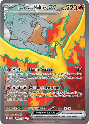 Team Rocket's Moltres ex 208/182  - Holofoil SV10 Destined Rivals - Ultra Rare