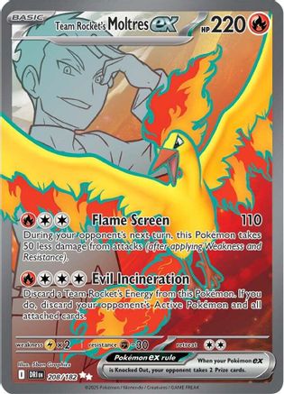 Team Rocket's Moltres ex 208/182 - Holofoil SV10 Destined Rivals