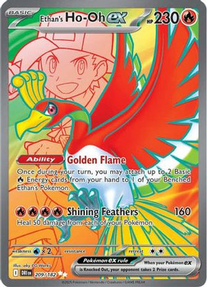 Ethan's Ho-Oh Ex 209/182  - Holofoil SV10 Destined Rivals - Ultra Rare