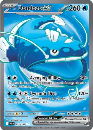Dondozo ex 211/182 - Holofoil SV10 Destined Rivals