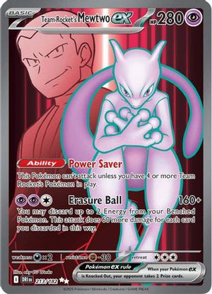 Team Rocket's Mewtwo ex 213/182  - Holofoil SV10 Destined Rivals - Ultra Rare