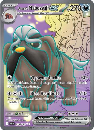Arven's Mabosstiff ex 218/182 - Holofoil SV10 Destined Rivals