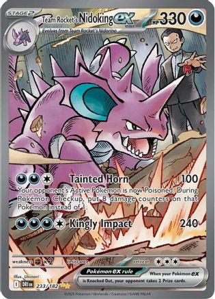 Team Rocket's Nidoking ex 233/182 - Holofoil SV10 Destined Rivals