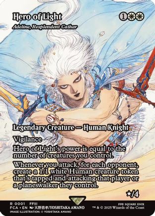 Hero of Light - Adeline, Resplendent Cathar (Showcase) (FCA-001)  Foil - FINAL FANTASY: Through the Ages