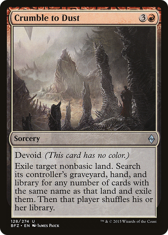 Crumble to Dust (BFZ-128)  Foil - Battle for Zendikar: (devoid)