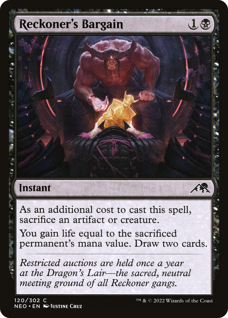 Reckoner's Bargain (NEO-120)  Foil - Kamigawa: Neon Dynasty