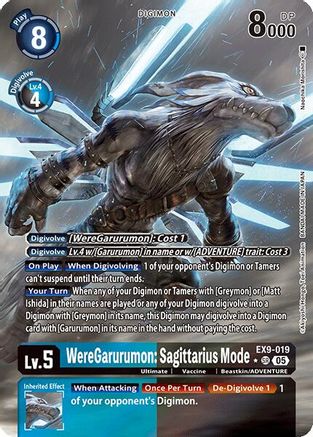 WereGarurumon: Sagittarius Mode (Alternate Art) (EX9-019) - Versus Monsters Foil