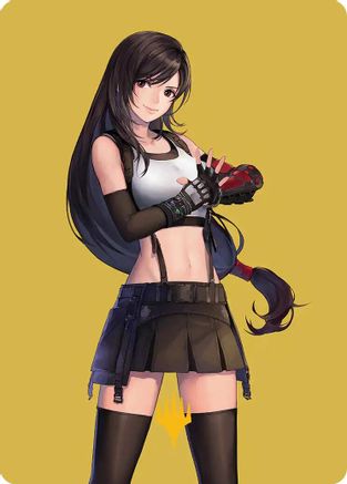 Tifa, Martial Artist Art Card (Gold-Stamped Planeswalker Symbol) (AAFIN-052) - Art Series: FINAL FANTASY