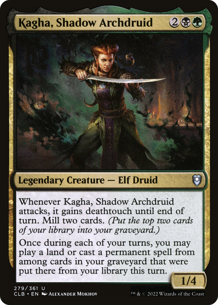 Kagha, Shadow Archdruid (CLB-279)  Foil - Commander Legends: Battle for Baldur's Gate