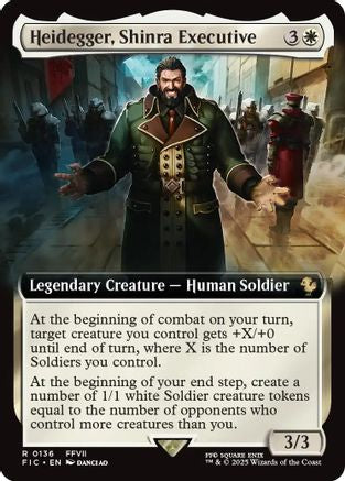 Heidegger, Shinra Executive (Extended Art) (FIC-136)  Foil - Commander: FINAL FANTASY