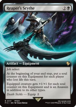 Reaper's Scythe (Extended Art) (FIC-117) - Commander: FINAL FANTASY Foil