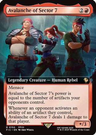Avalanche of Sector 7 (Extended Art) (FIC-150)  Foil - Commander: FINAL FANTASY