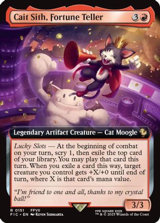 Cait Sith, Fortune Teller (Extended Art) (FIC-151)  Foil - Commander: FINAL FANTASY
