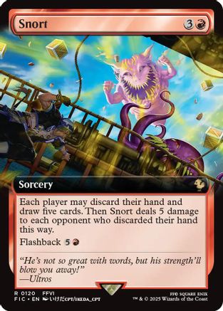 Snort (Extended Art) (FIC-120)  - Commander: FINAL FANTASY