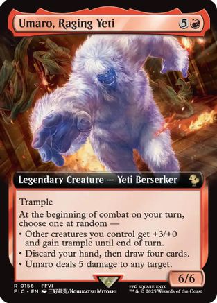 Umaro, Raging Yeti (Extended Art) (FIC-156)  Foil - Commander: FINAL FANTASY