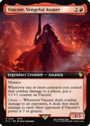 Vincent, Vengeful Atoner (Extended Art) (FIC-157)  Foil - Commander: FINAL FANTASY