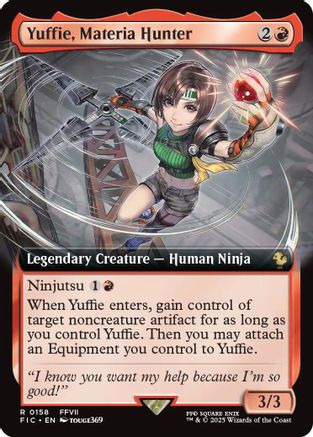 Yuffie, Materia Hunter (Extended Art) (FIC-158)  - Commander: FINAL FANTASY