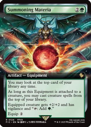 Summoning Materia (Extended Art) (FIC-124)  - Commander: FINAL FANTASY