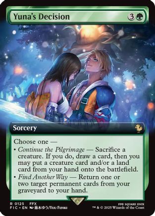 Yuna's Decision (Extended Art) (FIC-125)  Foil - Commander: FINAL FANTASY