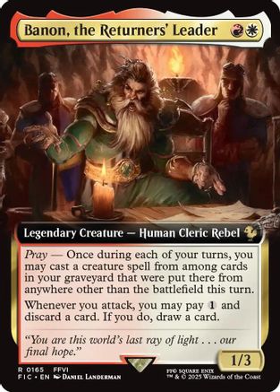 Banon, the Returners' Leader (Extended Art) (FIC-165)  - Commander: FINAL FANTASY