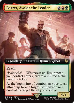 Barret, Avalanche Leader (Extended Art) (FIC-166)  Foil - Commander: FINAL FANTASY
