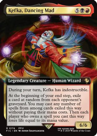 Kefka, Dancing Mad (Extended Art) (FIC-174)  Foil - Commander: FINAL FANTASY