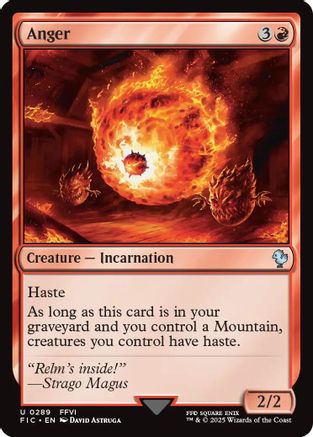 Anger (Surge Foil) (FIC-289)  Foil - Commander: FINAL FANTASY
