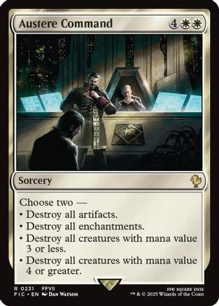 Austere Command (Surge Foil) (FIC-231)  Foil - Commander: FINAL FANTASY