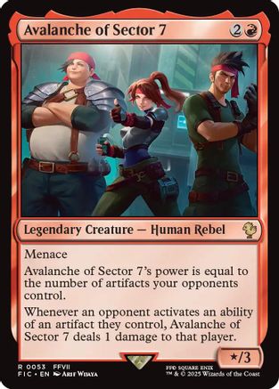 Avalanche of Sector 7 (Surge Foil) (FIC-053)  Foil - Commander: FINAL FANTASY