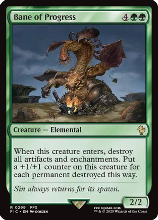 Bane of Progress (Surge Foil) (FIC-299)  Foil - Commander: FINAL FANTASY