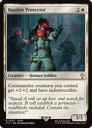 Bastion Protector (Surge Foil) (FIC-233)  Foil - Commander: FINAL FANTASY
