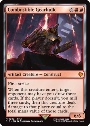 Combustible Gearhulk (Surge Foil) (FIC-292) - Commander: FINAL FANTASY Foil