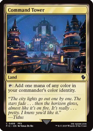 Command Tower (0486) (Surge Foil) (FIC-486)  Foil - Commander: FINAL FANTASY