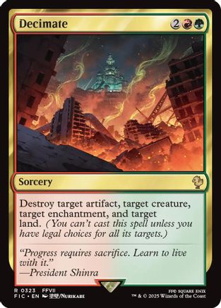 Decimate (Surge Foil) (FIC-323)  Foil - Commander: FINAL FANTASY