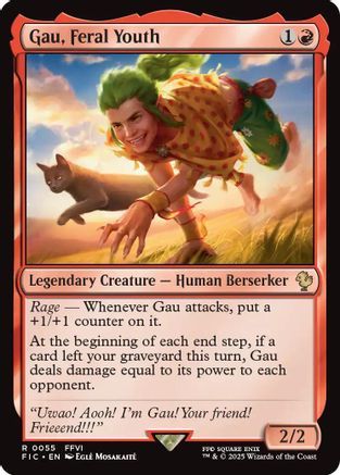 Gau, Feral Youth (Surge Foil) (FIC-055)  Foil - Commander: FINAL FANTASY