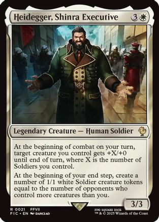 Heidegger, Shinra Executive (Surge Foil) (FIC-021)  Foil - Commander: FINAL FANTASY