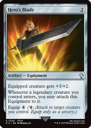 Hero's Blade (Surge Foil) (FIC-345)  Foil - Commander: FINAL FANTASY