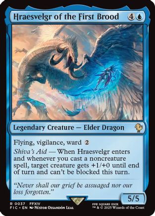 Hraesvelgr of the First Brood (Surge Foil) (FIC-037)  Foil - Commander: FINAL FANTASY