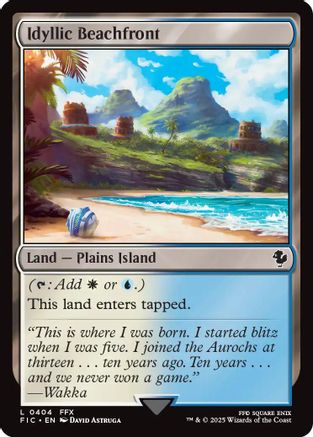 Idyllic Beachfront (Surge Foil) (FIC-404)  Foil - Commander: FINAL FANTASY