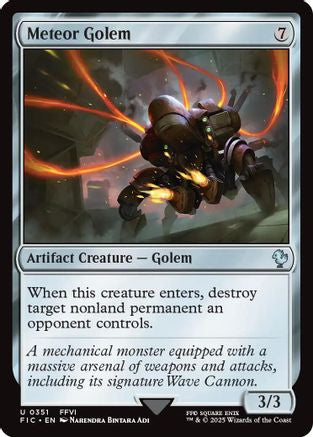 Meteor Golem (Surge Foil) (FIC-351)  Foil - Commander: FINAL FANTASY