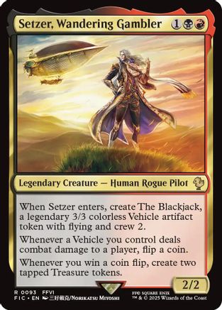 Setzer, Wandering Gambler (Surge Foil) (FIC-093) - Commander: FINAL FANTASY Foil