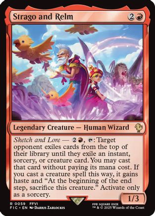 Strago and Relm (Surge Foil) (FIC-059) - Commander: FINAL FANTASY Foil