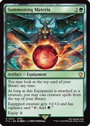 Summoning Materia (Surge Foil) (FIC-072)  Foil - Commander: FINAL FANTASY