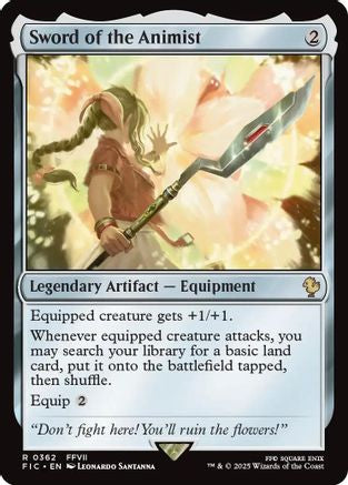 Sword of the Animist (Surge Foil) (FIC-362)  Foil - Commander: FINAL FANTASY
